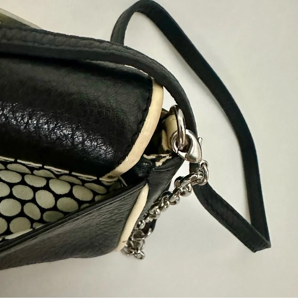Vintage Brighton Leather Mini Stitched Flower Adjustable Crossbody Purse - Picture 9 of 16